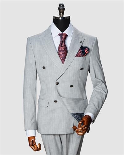 Ech. 2344 Beyaz Çzg. Krvz. Takım Elbise