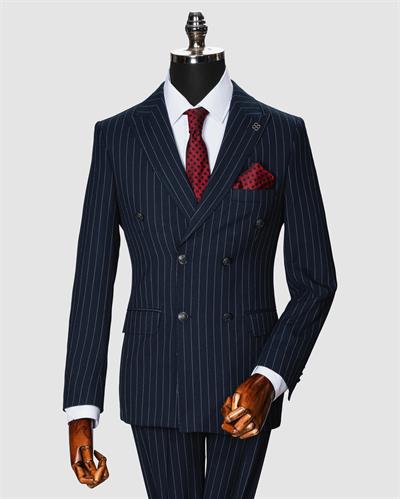 Ech. 2344 Beyaz Çzg. Krvz. Takım Elbise