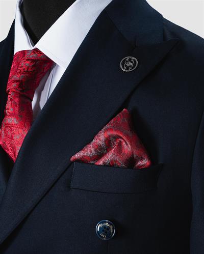 Ech. 2344 Düz Kumaş Kruvaze Takım Elbise