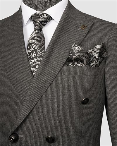 Ech. 513 İnce Çizgili Kruvaze Takım Elbise