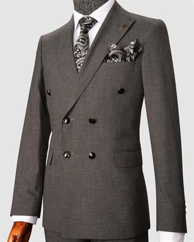 Ech. 513 İnce Çizgili Kruvaze Takım Elbise