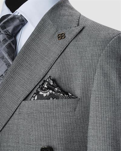 Ech. 513 İnce Çizgili Kruvaze Takım Elbise