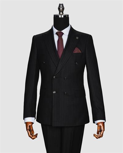 Ech. 2344 Dokulu Dar Çizgili Kruvaze Takım