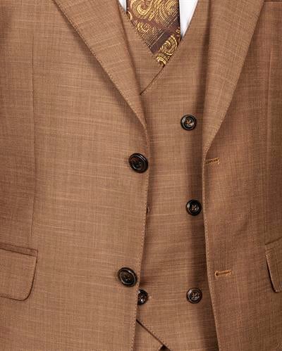 Ech.2359 Kendinden Desenli Yelekli Takım