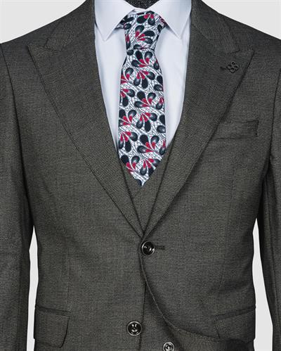 Ech. 2352 Mini Kazayağı Yelekli Takım Elbise