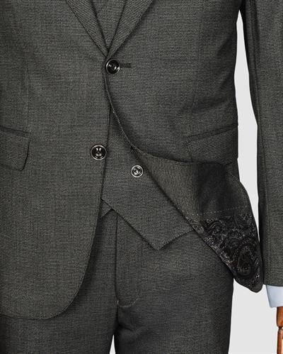 Ech. 2352 Mini Kazayağı Yelekli Takım Elbise