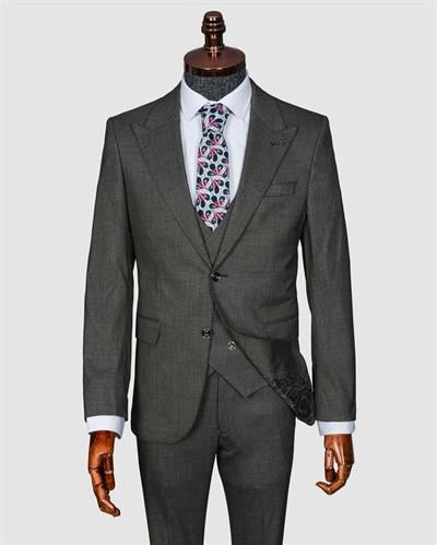 Ech. 2352 Mini Kazayağı Yelekli Takım Elbise