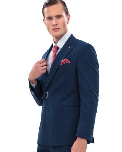 2120 Tek Düğmeli Tokalı Takım