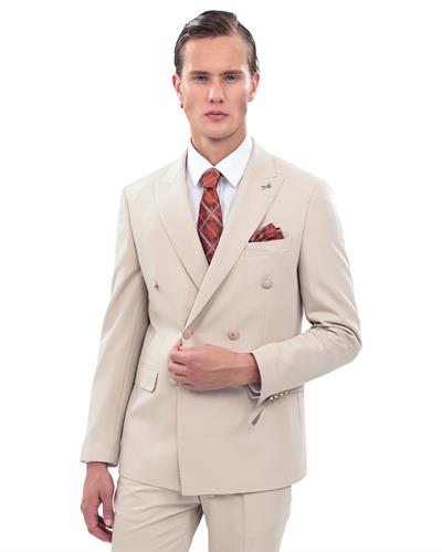 2115 Roma İtalyan Silik Omuz 4 Düğmeli Takım Elbise