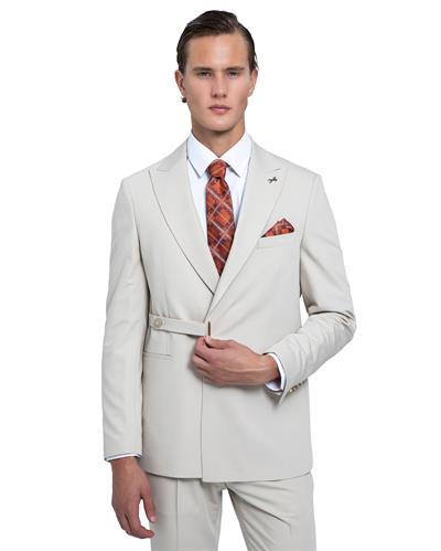 2120 Tek Düğmeli Tokalı Takım