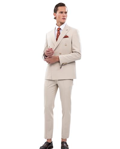 2115 Roma İtalyan Silik Omuz 4 Düğmeli Takım Elbise