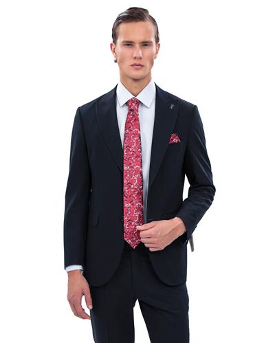 2116 Roma İtalyan Silik Omuz 2 Düğmeli Takım Elbise