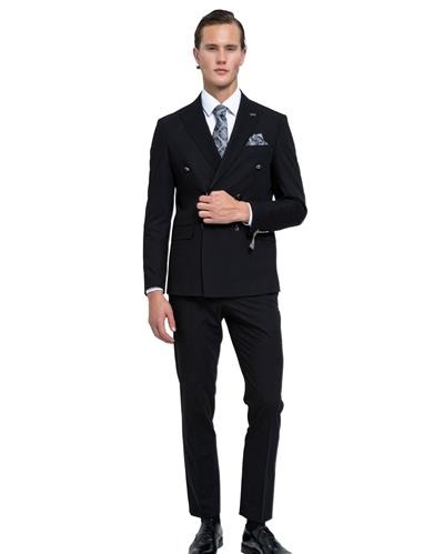 2115 Roma İtalyan Silik Omuz 4 Düğmeli Takım Elbise