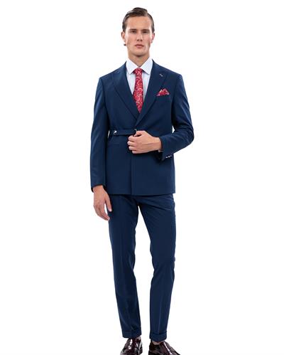 2120 Tek Düğmeli Tokalı Takım