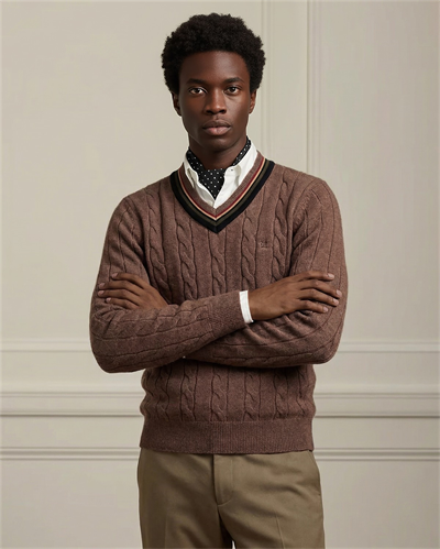 Tm.105 Saçlı V Yaka Triko