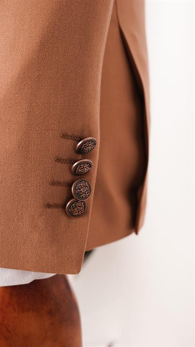 Ech. 2344 Düz Kumaş Kruvaze Takım Elbise