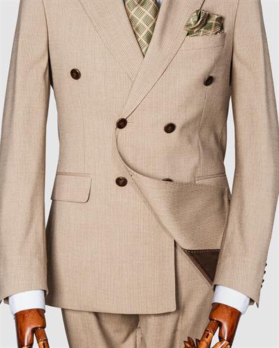 Ech. 513 İnce Çizgili Kruvaze Takım Elbise