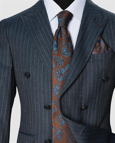 Ech. 2344 Dokulu Dar Çizgili Kruvaze Takım