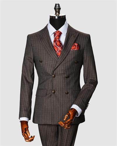 Ech. 2344 Dokulu Dar Çizgili Kruvaze Takım