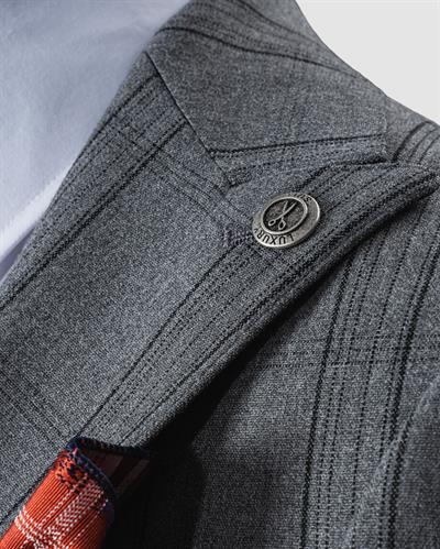 Ech. 1113 Ekose Yelekli Takım Elbise