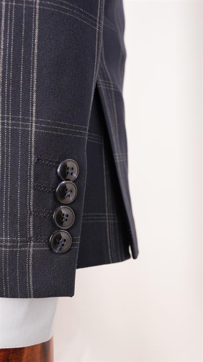 Ech. 1113 Ekose Yelekli Takım Elbise