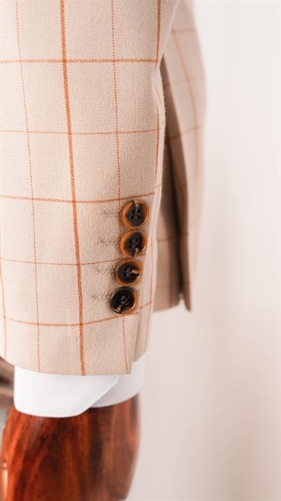 Ech. 1113 Ekose Yelekli Takım Elbise