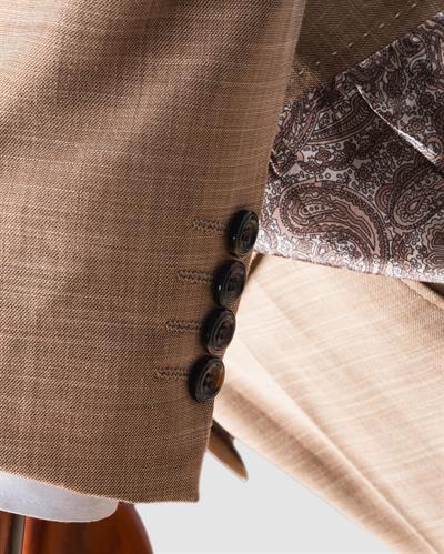 Ech.2359 Kendinden Desenli Yelekli Takım