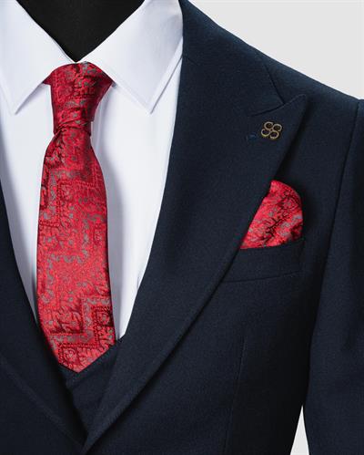 Ech.2351 Düz Kumaş Yelekli Takım Elbise