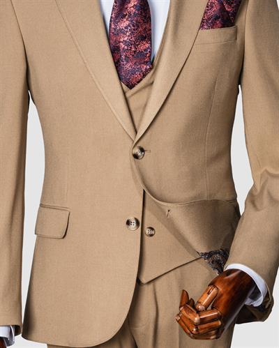 Ech.2351 Düz Kumaş Yelekli Takım Elbise