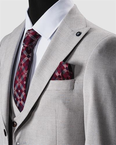 Ech. 2352 Mini Kazayağı Yelekli Takım Elbise