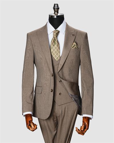 Ech. 2352 Mini Kazayağı Yelekli Takım Elbise