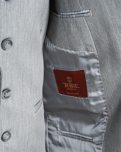 Ech.Prt 496 Düz Kumaş Yelekli Takım Elbise