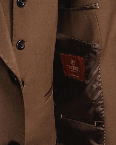 Ech.Prt 496 Düz Kumaş Yelekli Takım Elbise