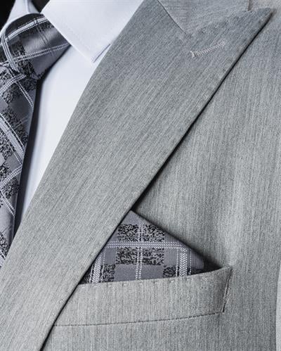 Ech.Prt 496 Düz Kumaş Yelekli Takım Elbise