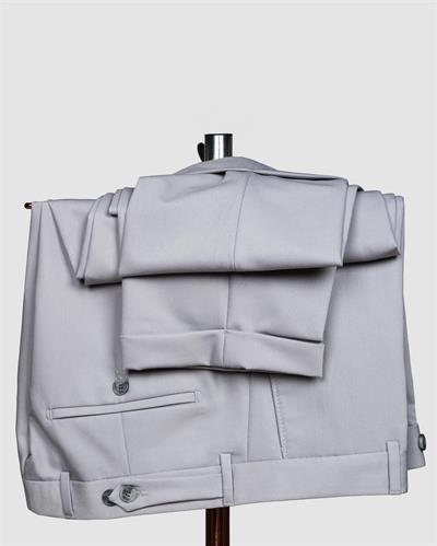 Ssa 2610 Düz Kumaş Yelekli & Duble Paça Takım