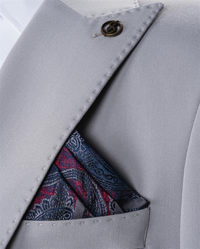 Ssa 2610 Düz Kumaş Yelekli & Duble Paça Takım