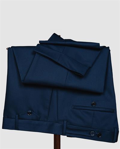 Ssa 2610 Düz Kumaş Yelekli & Duble Paça Takım