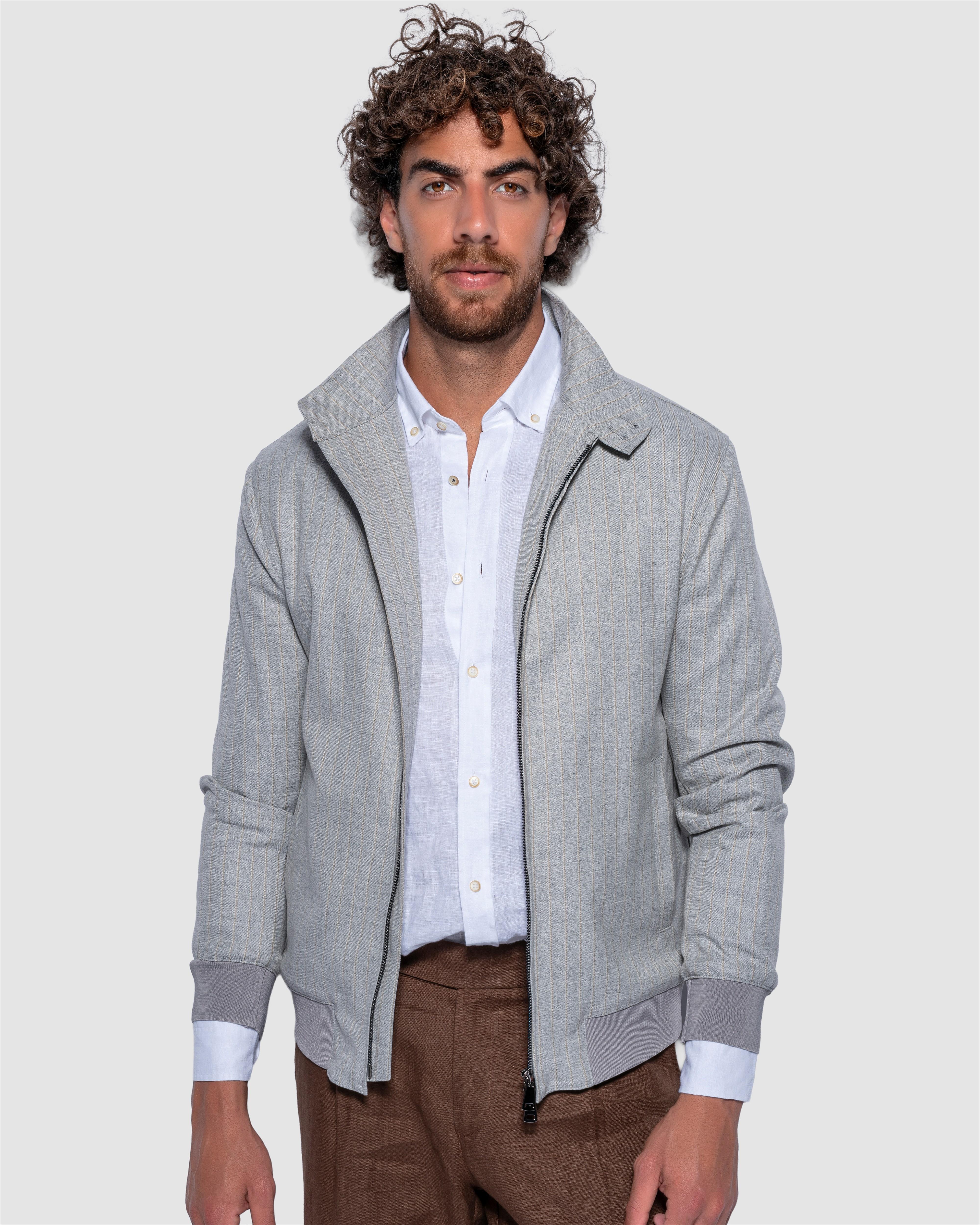 Scr.5257 İnce Çizgili Mont