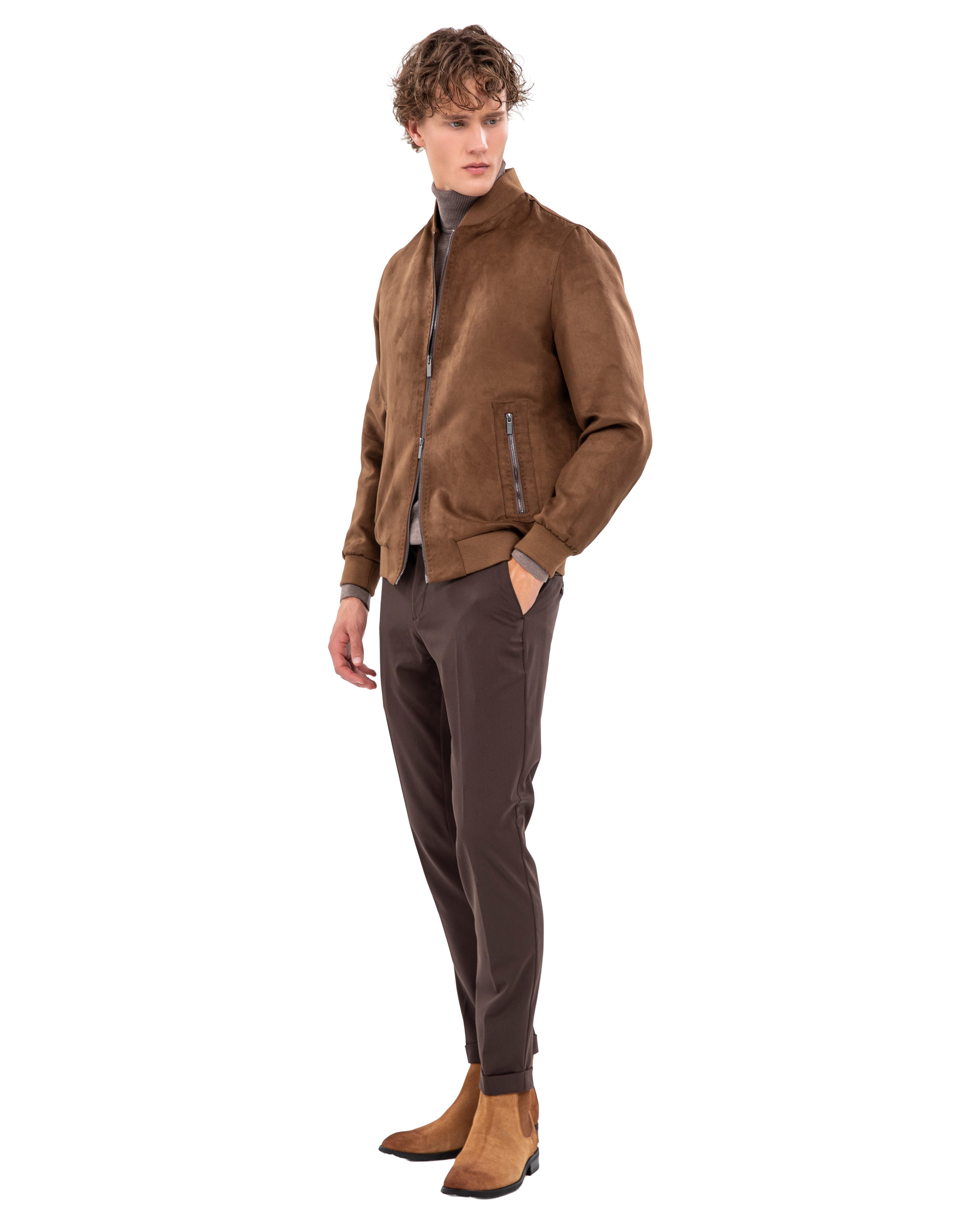 8008 Pilot Yaka Süet Ceket