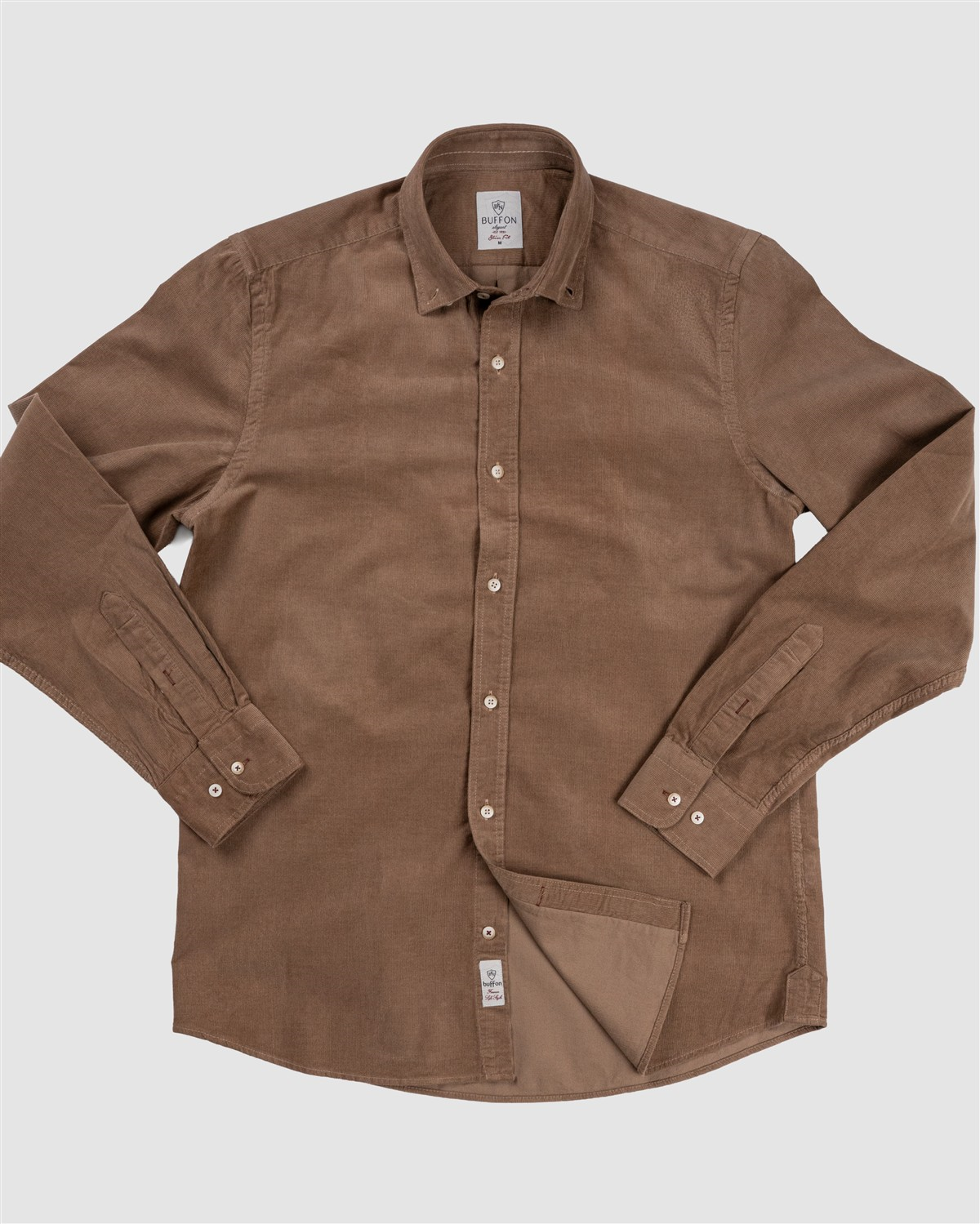 Bfn.1528 %100 Cotton Dokulu Kadife Gömlek