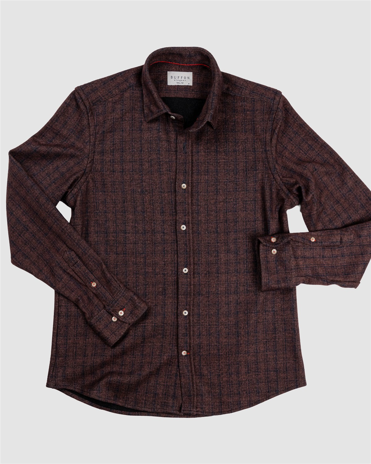 Bfn.2300-2 Kareli Örme Gömlek