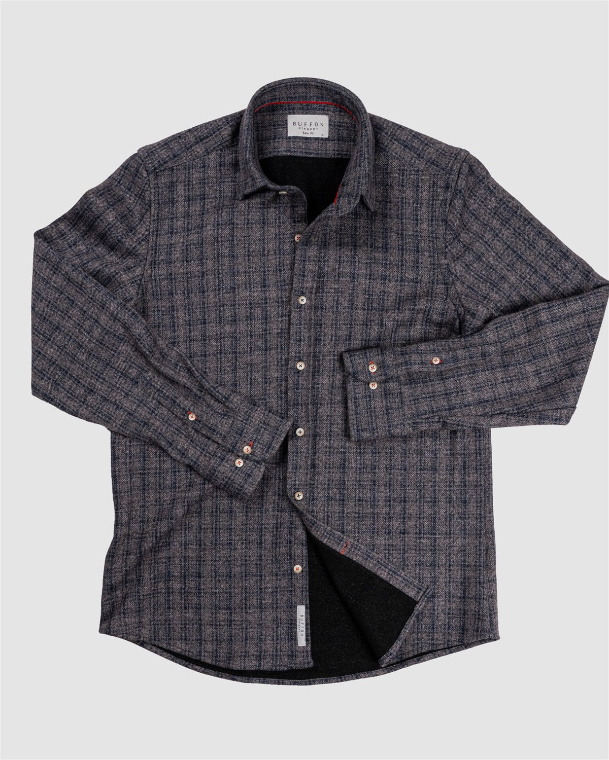 Bfn.2300-2 Kareli Örme Gömlek