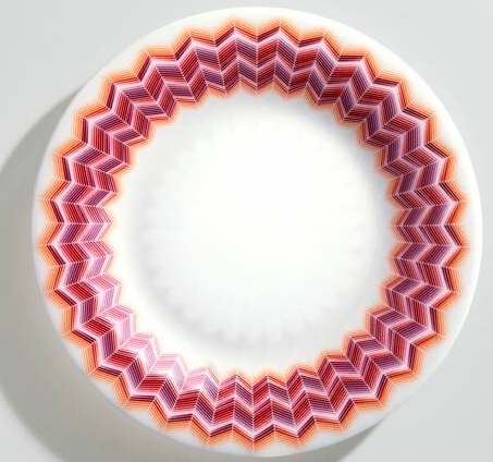 Mıssonı Home Mıssonı Zıg Zag Jarrıs 156 - Bordo, Ekmek Tabağı 15,5 Cm