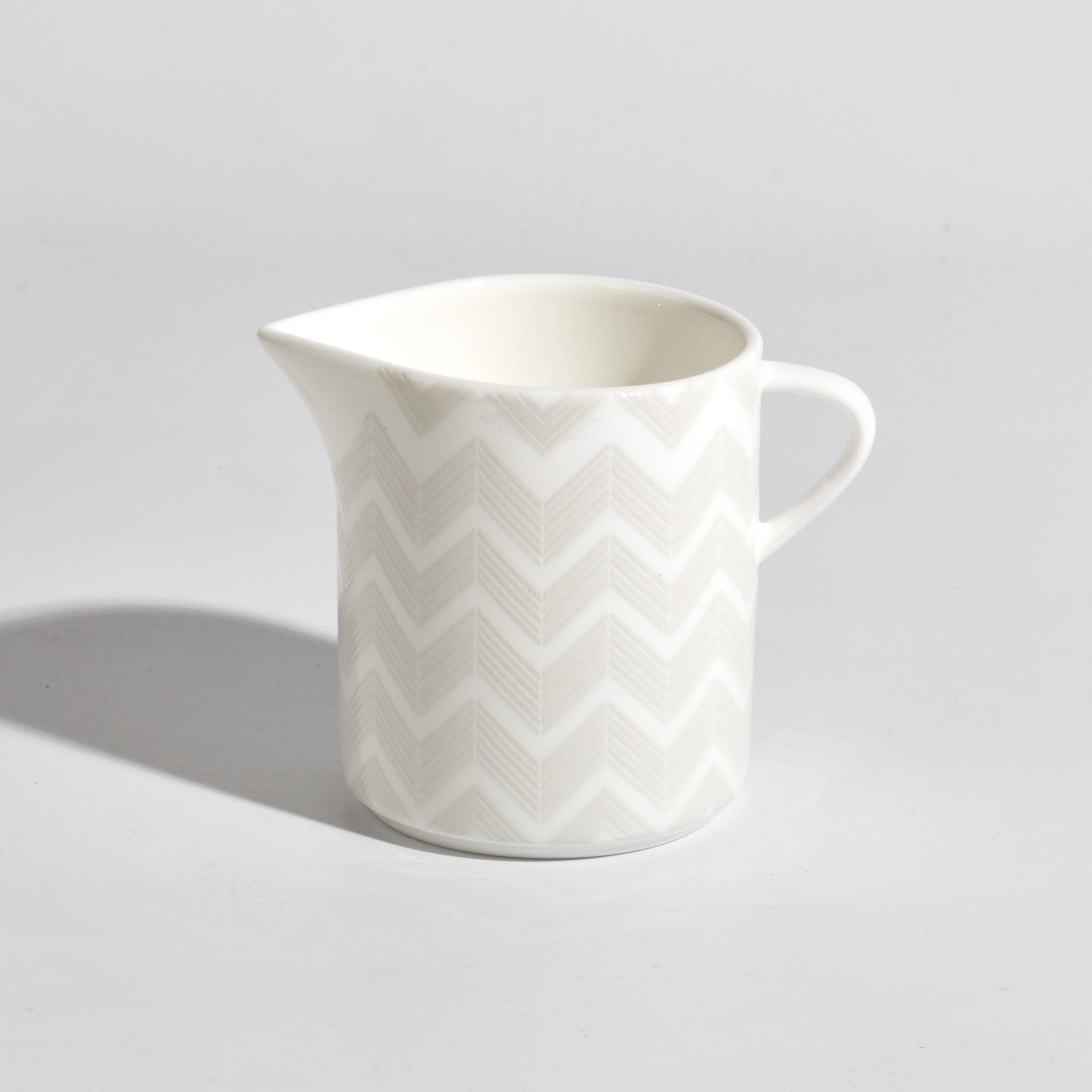 Mıssonı Home Mıssonı Zıg Zag White - Beyaz-Gri, Sütlük