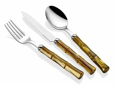 Bamboo Zeytin Yeşili 75 Parça Çatal Bıçak Seti