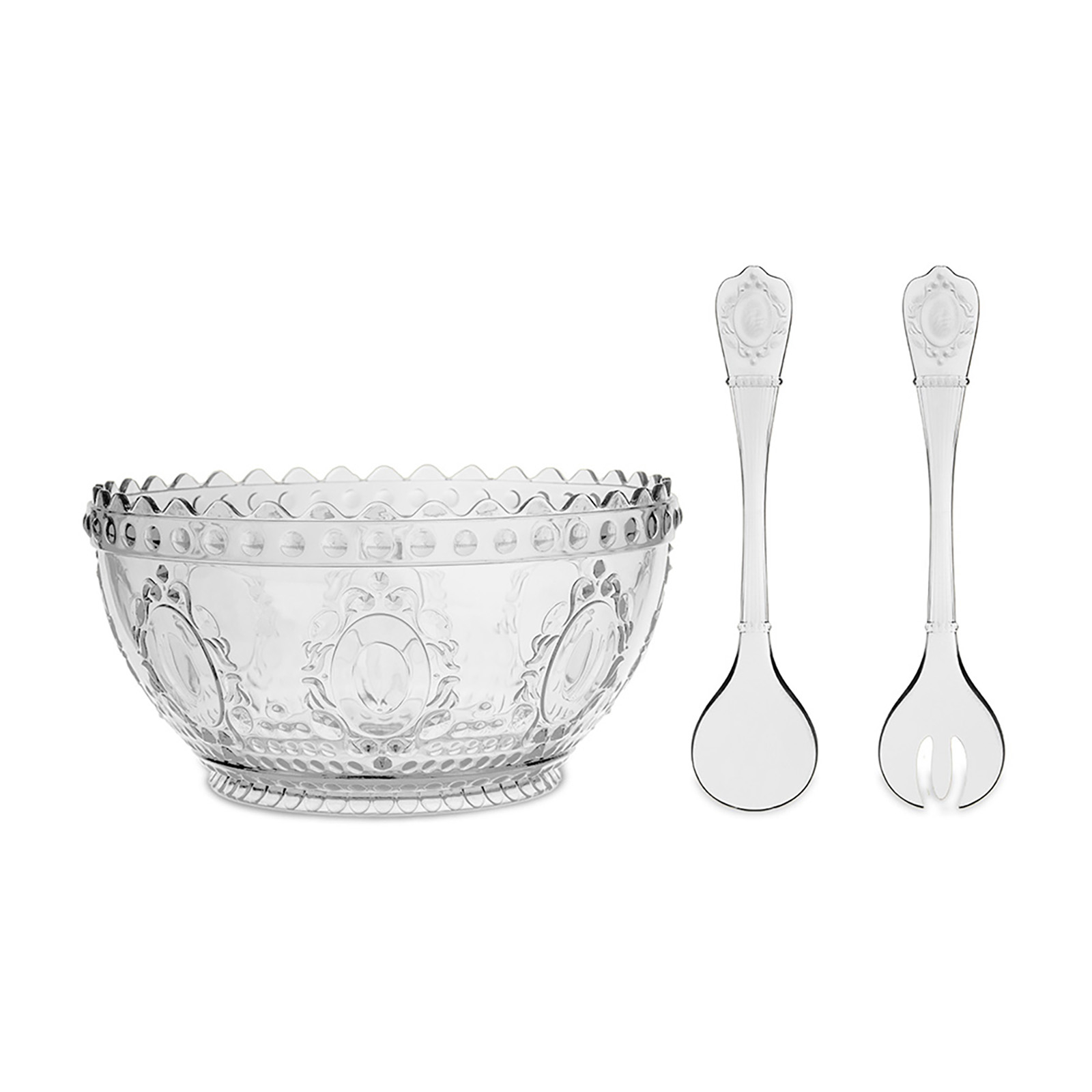 Baci Milano Baroque&Rock Salata Kase Ve Servis Seti Akrılık