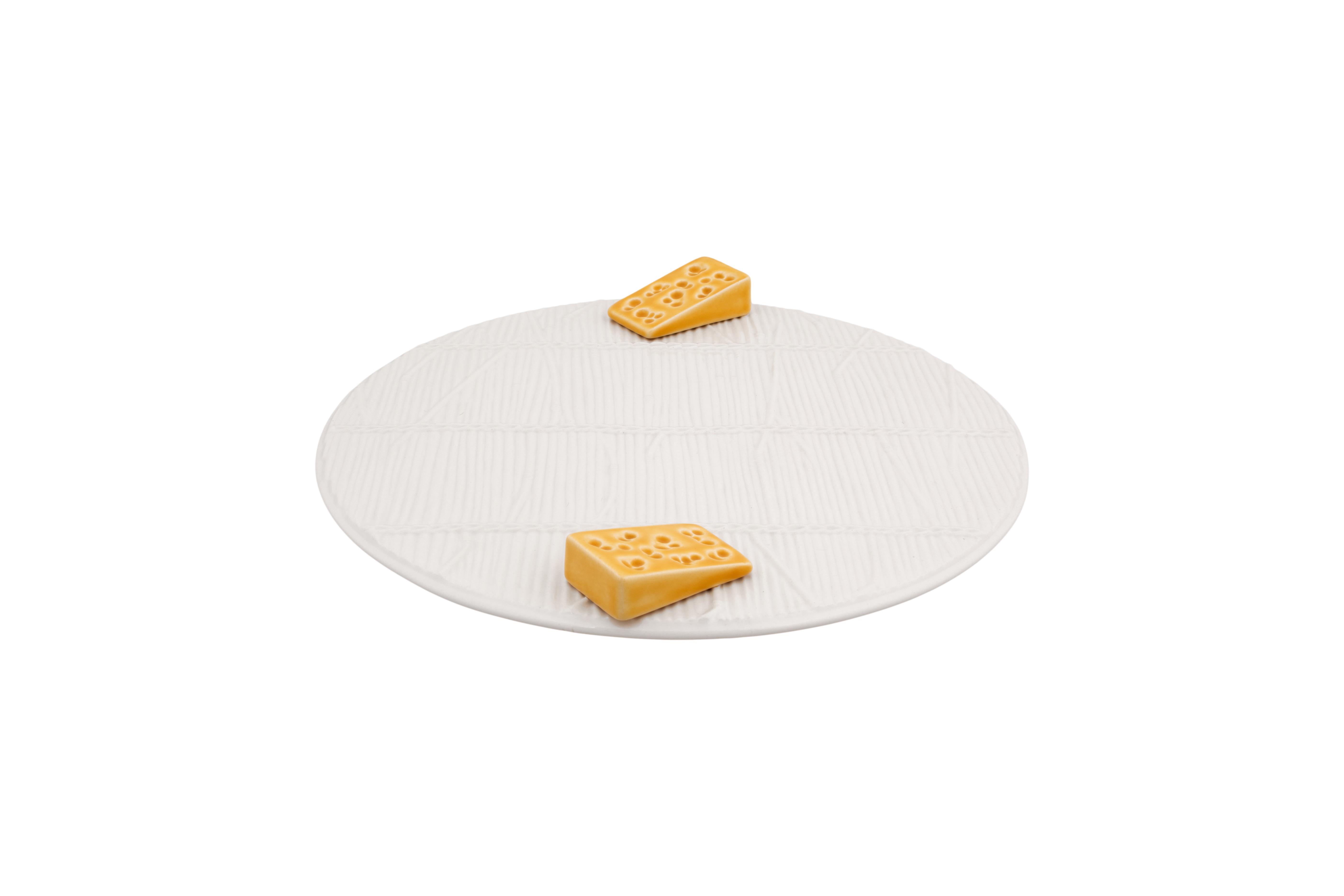Cheese Trays White Cheese Tray with Yellow Cheese