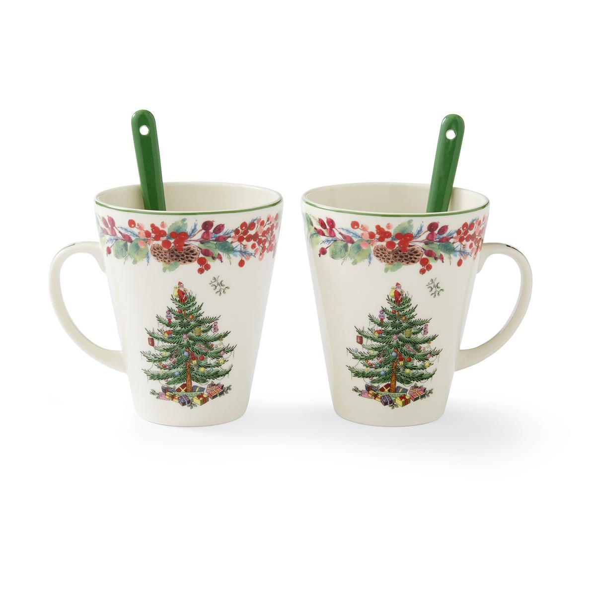 Christmas Tree Mug 2 Li Kasıklı