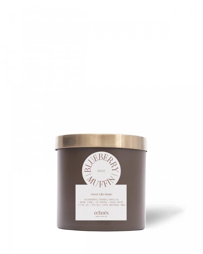 Echoes Mum Blueberry Muffin Dual Wich Natural Candle 300Gr