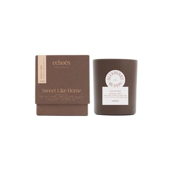 Echoes Mum Blueberry Muffin Single Wich Natural Candle 150Gr